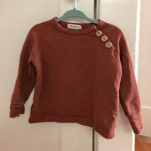Mabo 18M Organic French Terry Sweatshirt in Chestnut